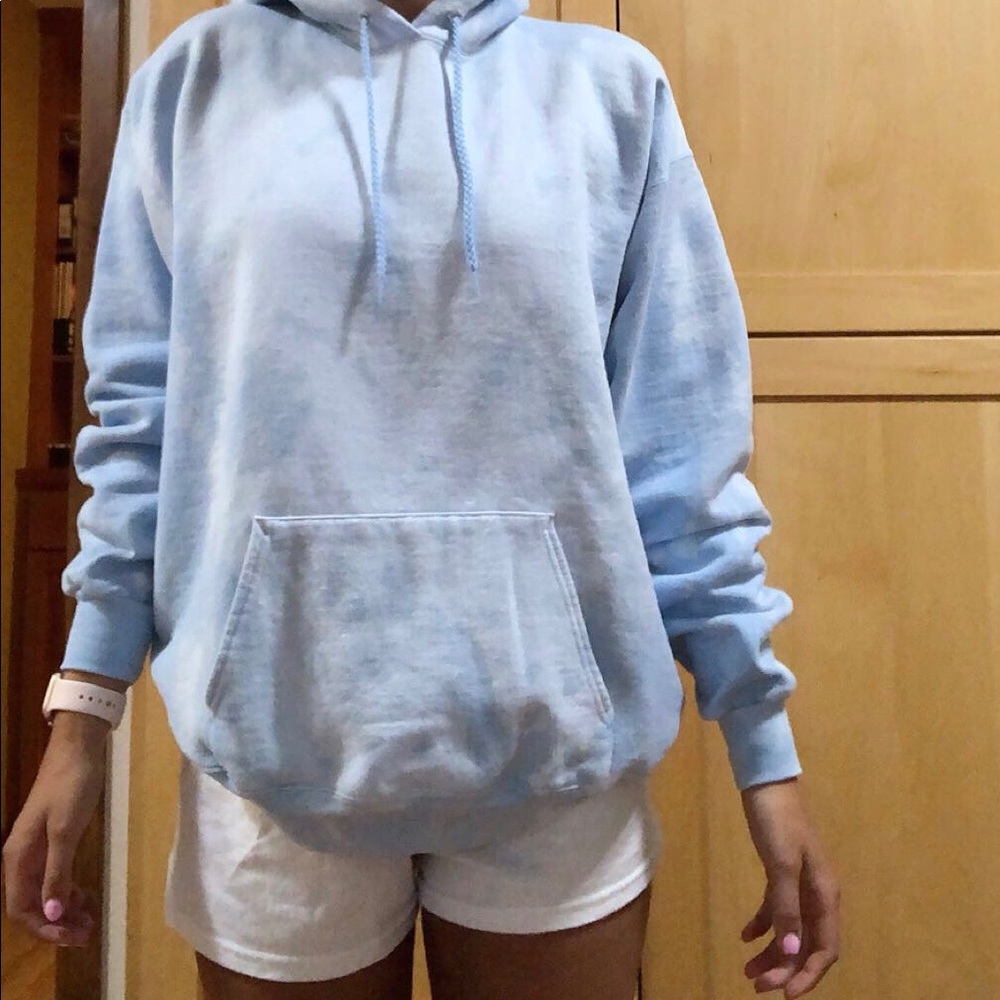 BLEACHED BLUE HOODIE ( brand new )